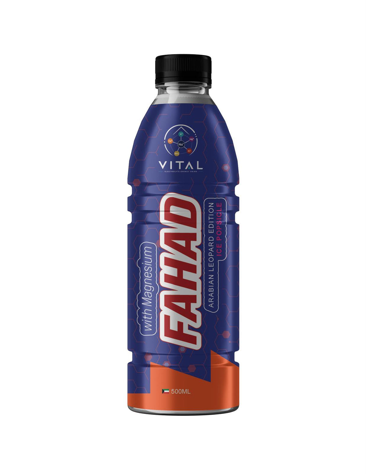 VITAL Fahad – Electrolyte Energy Drink, Ice Popsicle Flavor, 500ml (Arabian Leopard Edition)